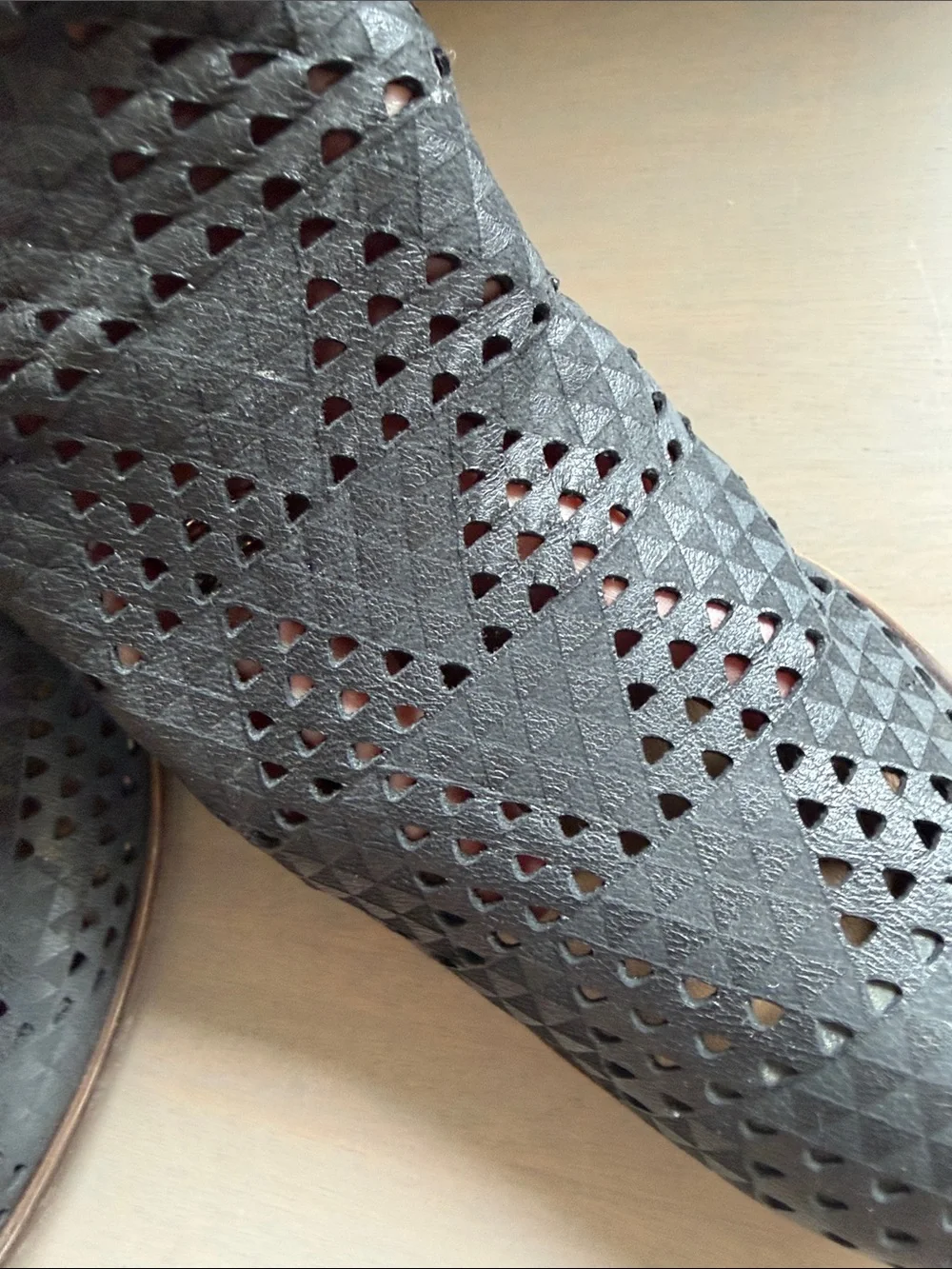 lucky Brand Black Perforated Women's Ankle Boots, size 7.5